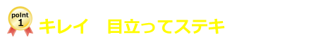 キレイで目立ってステキになる！