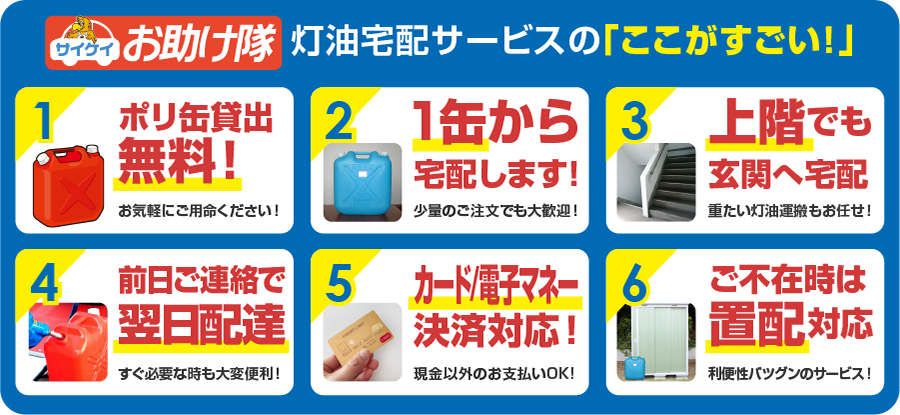 灯油配達サービスのここがすごい